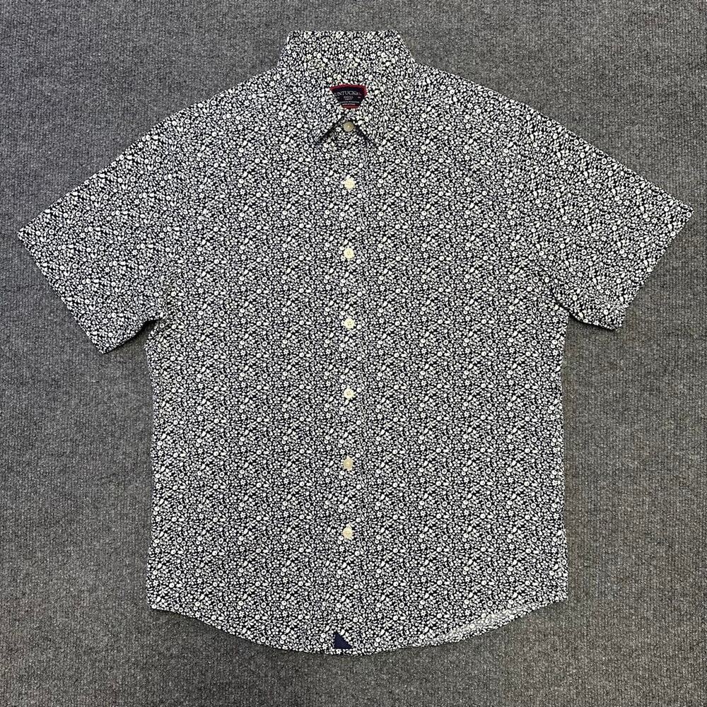 UnTUCKit Mens Performance Short Sleeve Button Up Shirt Slim Fit Stretch Collar S